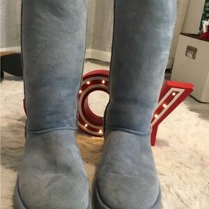 Blue Women's Suede Boots